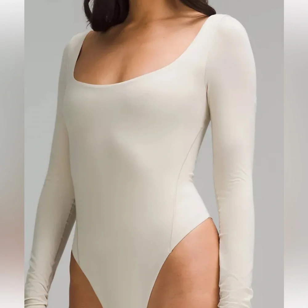 LULULEMON NULU SQUARE NECK LONG SLEEVE BODYSUIT NWT - Picture 4 of 9